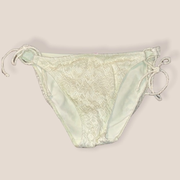 Victoria’s Secret Bikini bottoms Light lime color Size Med Tie Beach - Picture 2 of 6